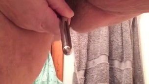 BBW Mature MILF Sounding Rod plugging urethera piss pee