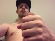 Daddy Moaning & dirty talking, while blowing a huge creamy load of cum!