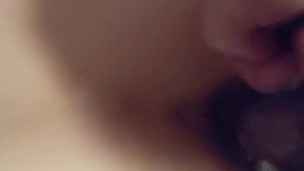 TFT11 my pussy Filled while I masterbate on his cock stoping before I cum 