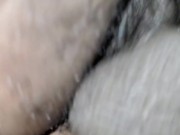 Horny Ebony BBW gets doggy style internal creampie from BHM at 5am. ASMR