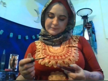 Sneaking in some fun striptease & pussy rubbing getting ready for mosque
