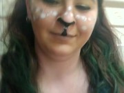 Sexy Deer Cosplay pissing, playing&rubbing her pussy to taste her sweet cum