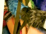 Sucario the Husky Breeds Pixie aka piperthebun in a full sex swing 15/16