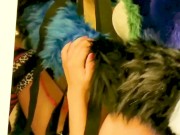 Sucario the Husky Breeds Pixie aka piperthebun in a full sex swing 16/16