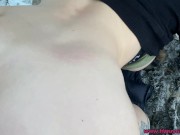 Blonde Deutsch in Fellkragen Outdoor im Winter gefickt! 11/16