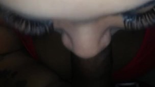 Sucking the cum up