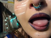 Arab goddess lip fetish dick sucking lips and sucking on candy