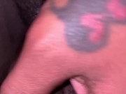 Using daddy Dick to play with my Pussy and make it creamy POV 2/16