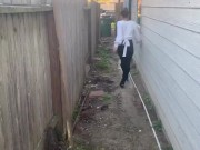 Piss outside ended with amazing outdoor blow job / diosaera 