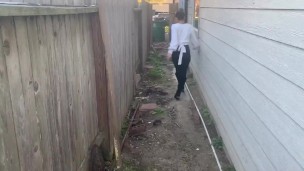 Piss outside ended with amazing outdoor blow job / diosaera 