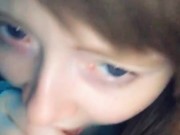 Petite Redhead Sucks Daddys Big Cock 9/16