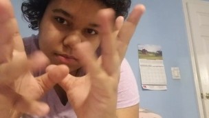 Hand Fetish and slight gag 