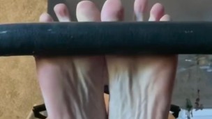 My soles while I stretch and exercise 
