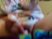 USING MY VIBRATOR WHEN MY MOM ITS OUTHERE