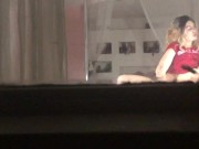 подглядываю за нимфоманкой соседкой . вуайерист и блонди 14/16