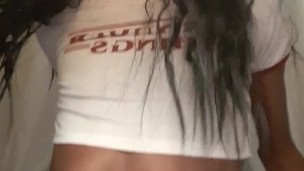 Short abs tease lick me