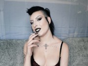 Goth Babe Smokes a Cigarette - Milk Rebelle