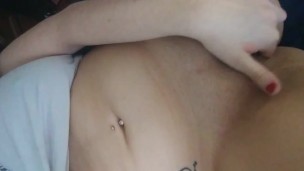 GOTH CHICK PLAYS WITH HERSELF