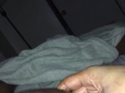 Jacking off on my Bestfriend bed