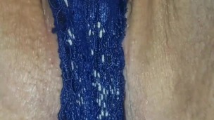 Peirced Step moms teasing pussy close up 