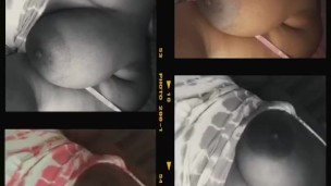 Snapchat Boobs Ebony Slaps Tits and Squeeze Nipples 
