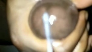 Big dick slow motion cum shot