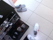 returning from work, fucked her in the bathroom 1/16