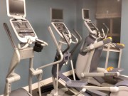Blonde works out in public gym | showing ass |