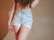 Amateur Brunette dances & strips to nude. (Centerfold by J.Giles)  12/16