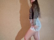 Amateur Brunette dances & strips to nude. (Centerfold by J.Giles)  3/16