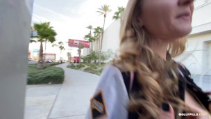 Risky Public Fuck in Parking Garage AVN 2020 - Molly Pills - Amateur POV HD