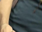 Tatted Mexican daddy jacking off in the garage