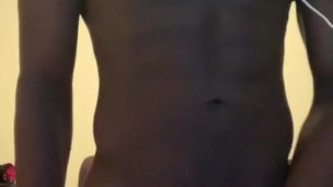 College boy smoking and stroking 
