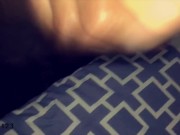 big black cock giving rough bed strokes grunts and cums