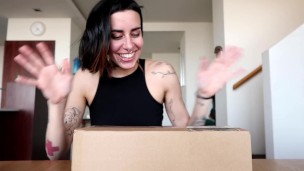(preview) Unboxing and testing Rainbow Dildo - Eli Skye