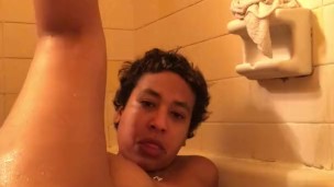 Playing with pussy in bath tub