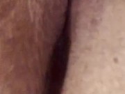 BBW plays with shaved pussy and cums hard 