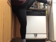 Pissing my leggings in the kitchen 