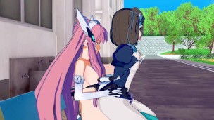 Symphogear - Garie Tuman Creampied by Futanari Maria (3D Hentai)
