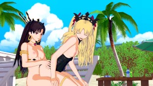 Fate/Grand Order — Ereshkigal fucked by futanari Ishtar
