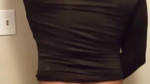 Giving her a good choke and fuck against the wall