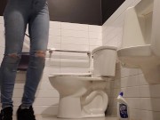 Playtime At The Urinal: Standing Piss Through My Fly Like A Man 1/16