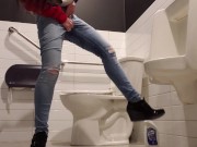 Playtime At The Urinal: Standing Piss Through My Fly Like A Man 10/16