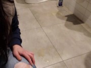 Playtime At The Urinal: Standing Piss Through My Fly Like A Man 15/16