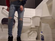 Playtime At The Urinal: Standing Piss Through My Fly Like A Man 3/16