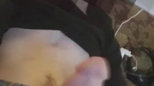 Stroking my cock for you 