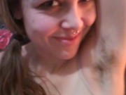 Horny Hairy Hippie Girl Licks Armpits