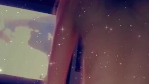 Hot very fit milf shakes ass while stepson hides under the bed....