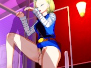 DBZ - Android 18 Footjob and Standing Creampie (3D Hentai)