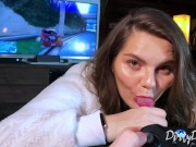 Sucking Him Off While He Is Gaming - How Long Will He Last? Uncut Footage 4/16